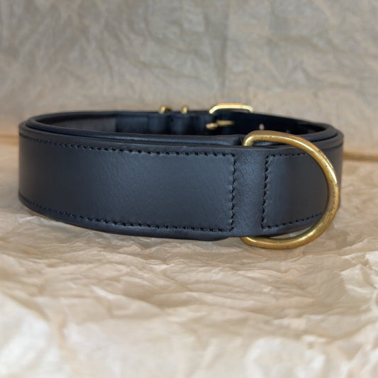 Klassisk læder halsbånd - Sort