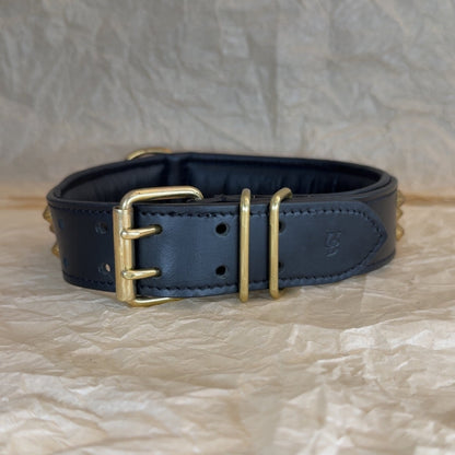 Zika læder halsbånd m. Guld - Sort 2. Sorterings